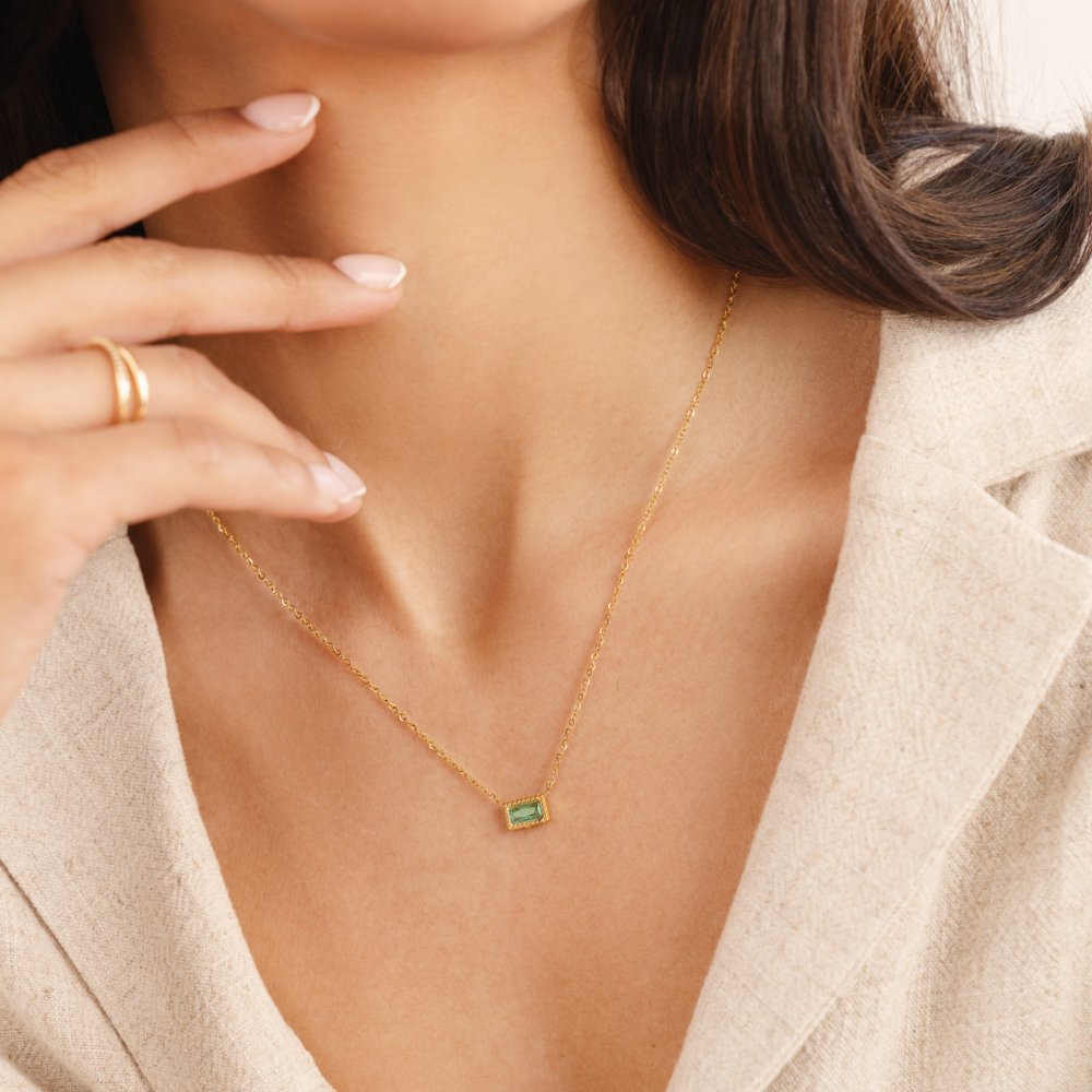 Baguette – Collar con Piedra Natal