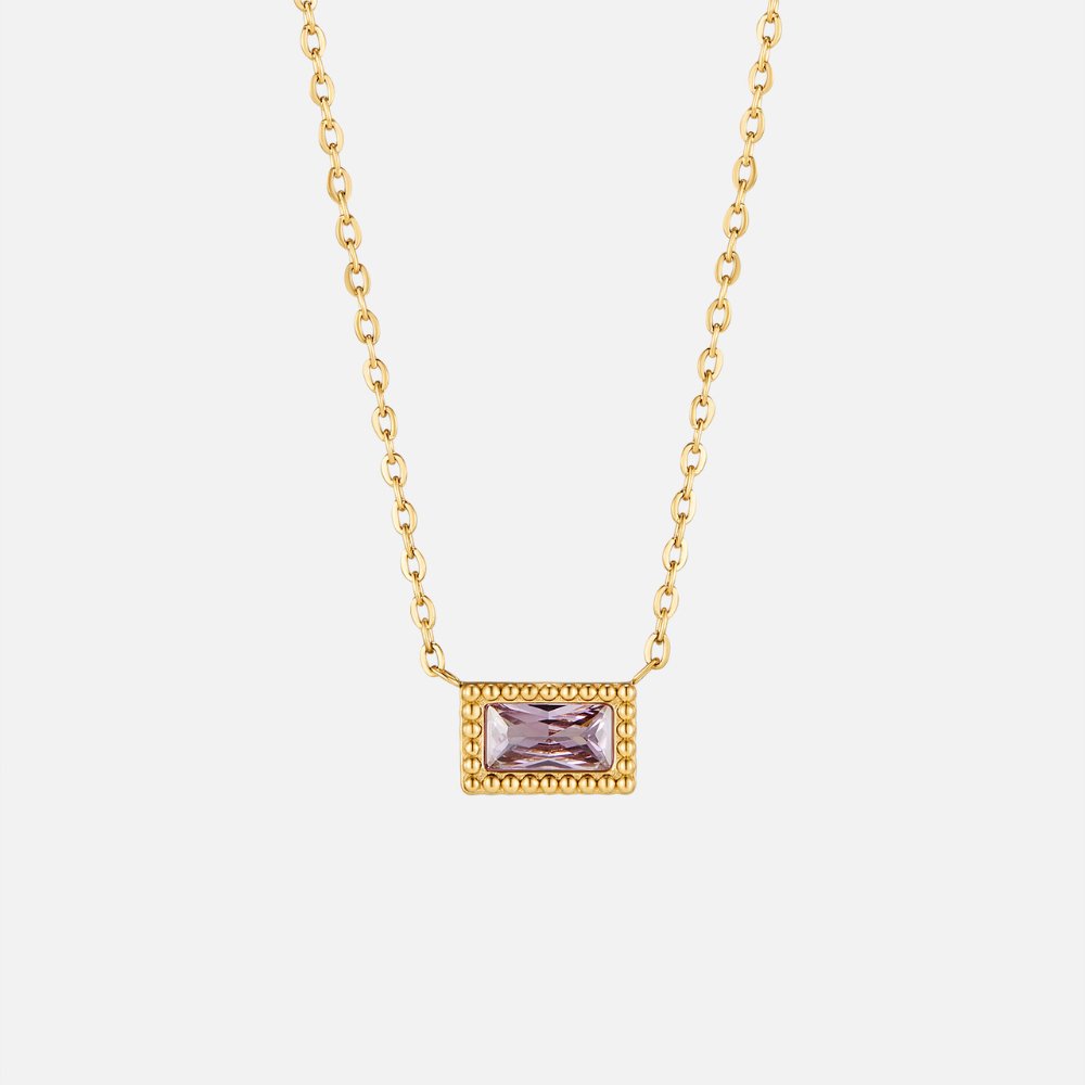 Baguette – Collar con Piedra Natal