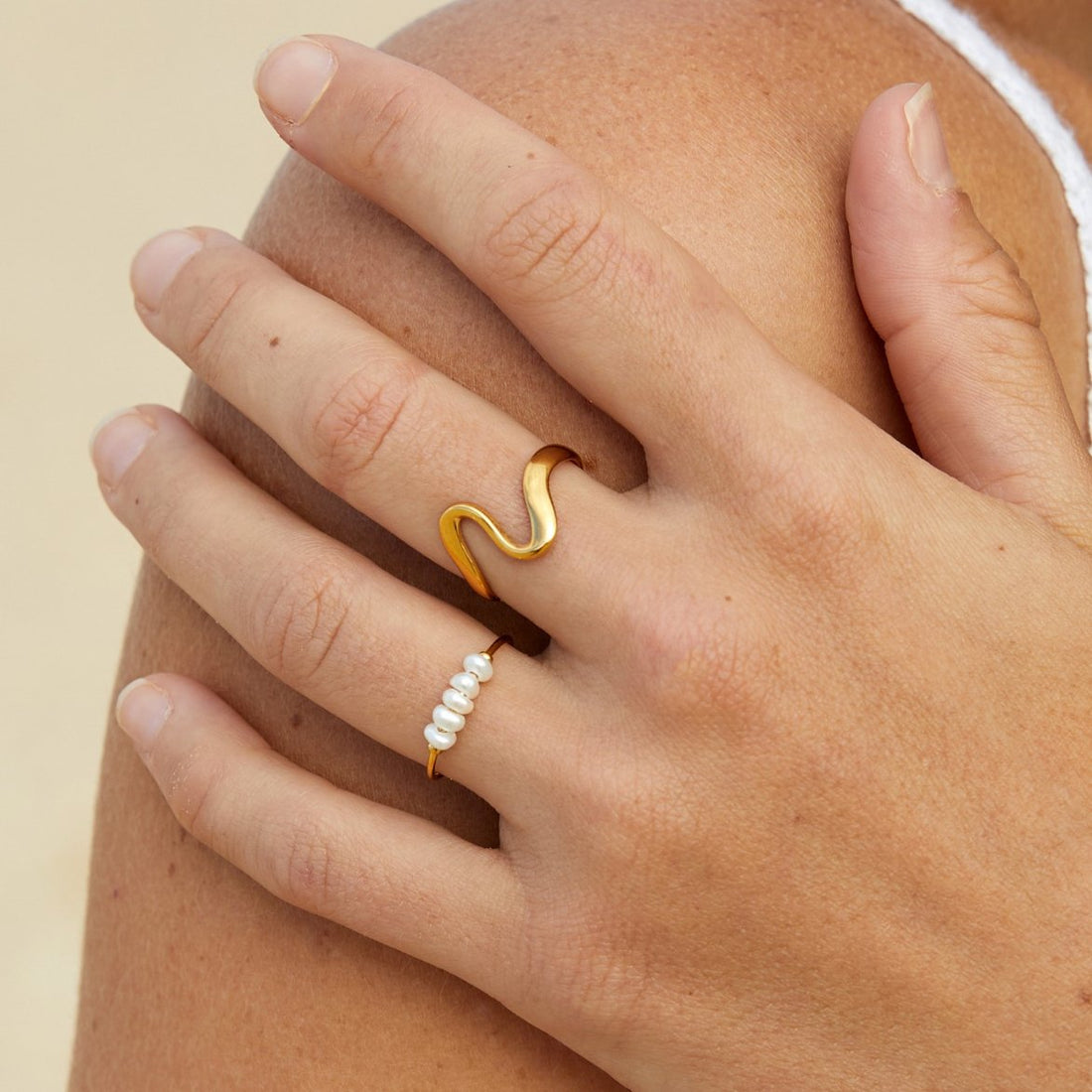Clásico – Anillo con Perla de Agua Dulce