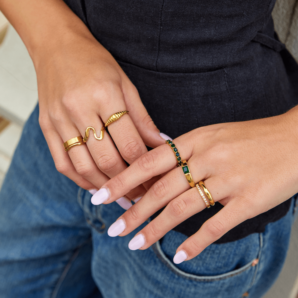 Esmeralda – Anillo de Cristal Oro 18 k