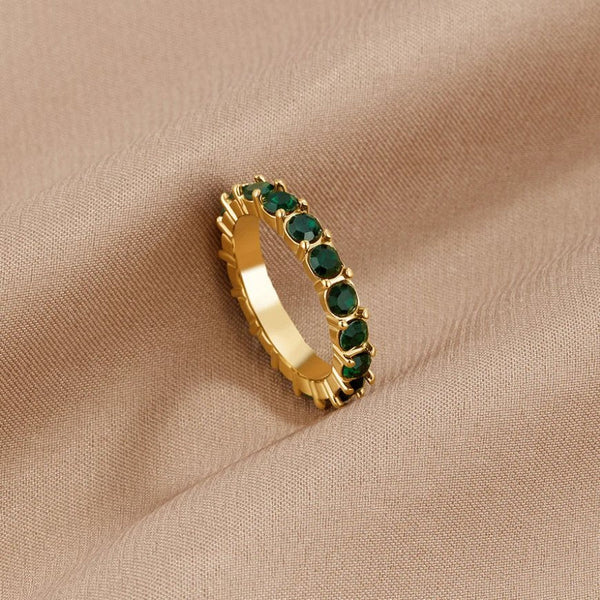 Esmeralda – Anillo de Cristal Oro 18 k