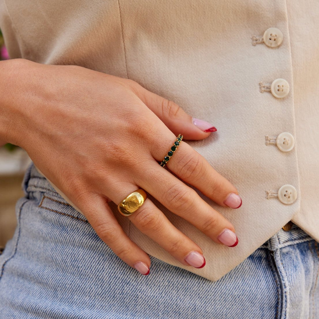 Esmeralda – Anillo de Cristal Oro 18 k