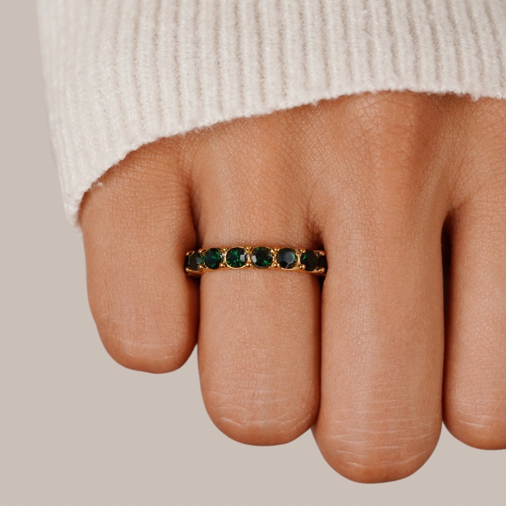 Esmeralda – Anillo de Cristal Oro 18 k