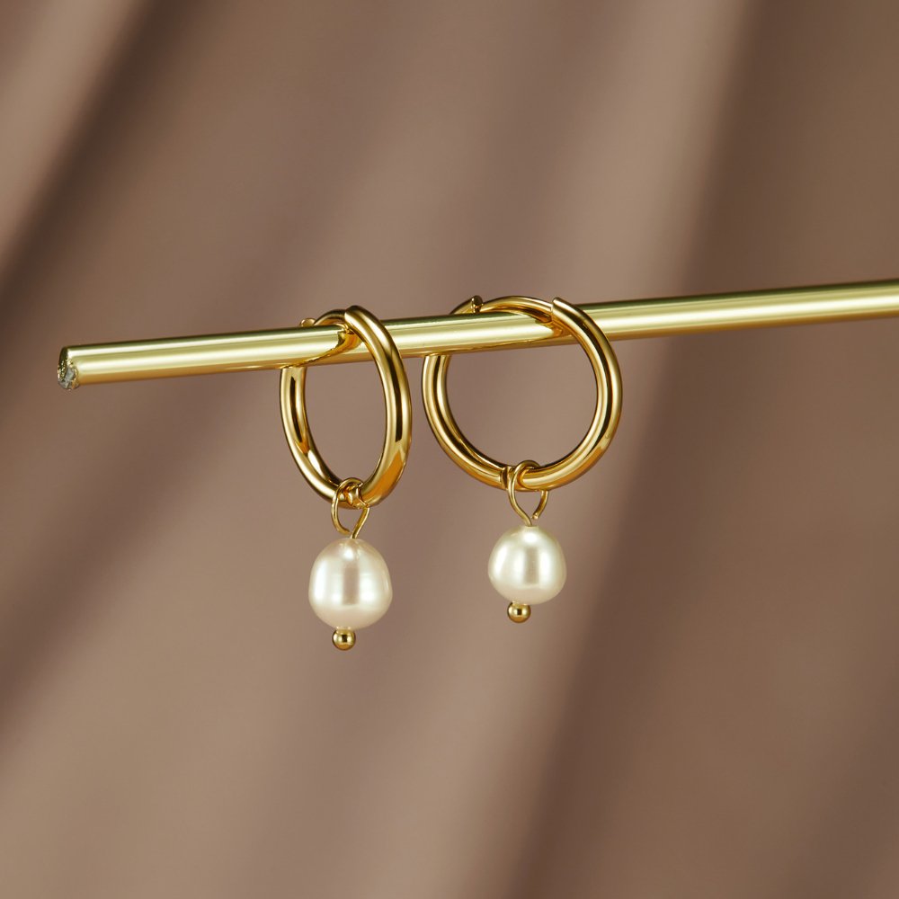 Bella – Aros con Perla de Agua Dulce