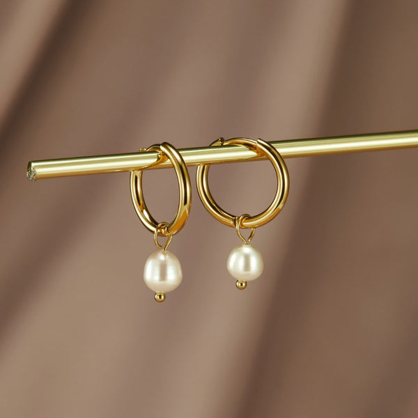 Bella – Aros con Perla de Agua Dulce