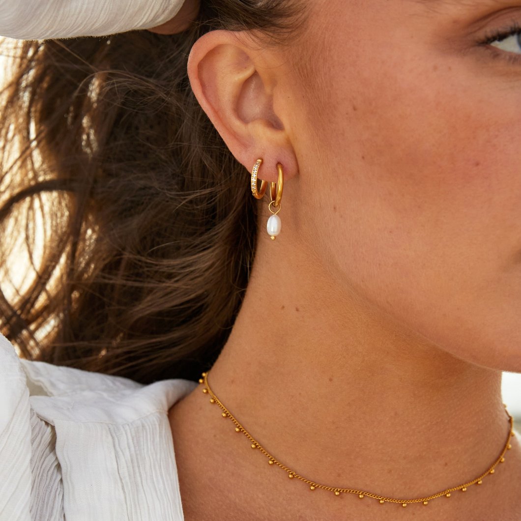 Bella – Aros con Perla de Agua Dulce