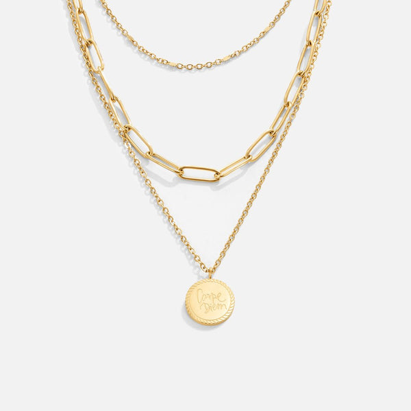 Geya – Collar en Capas con Moneda