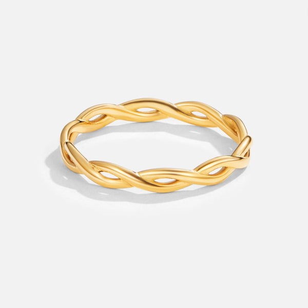 Infinito – Anillo Trenzado Oro 18 k