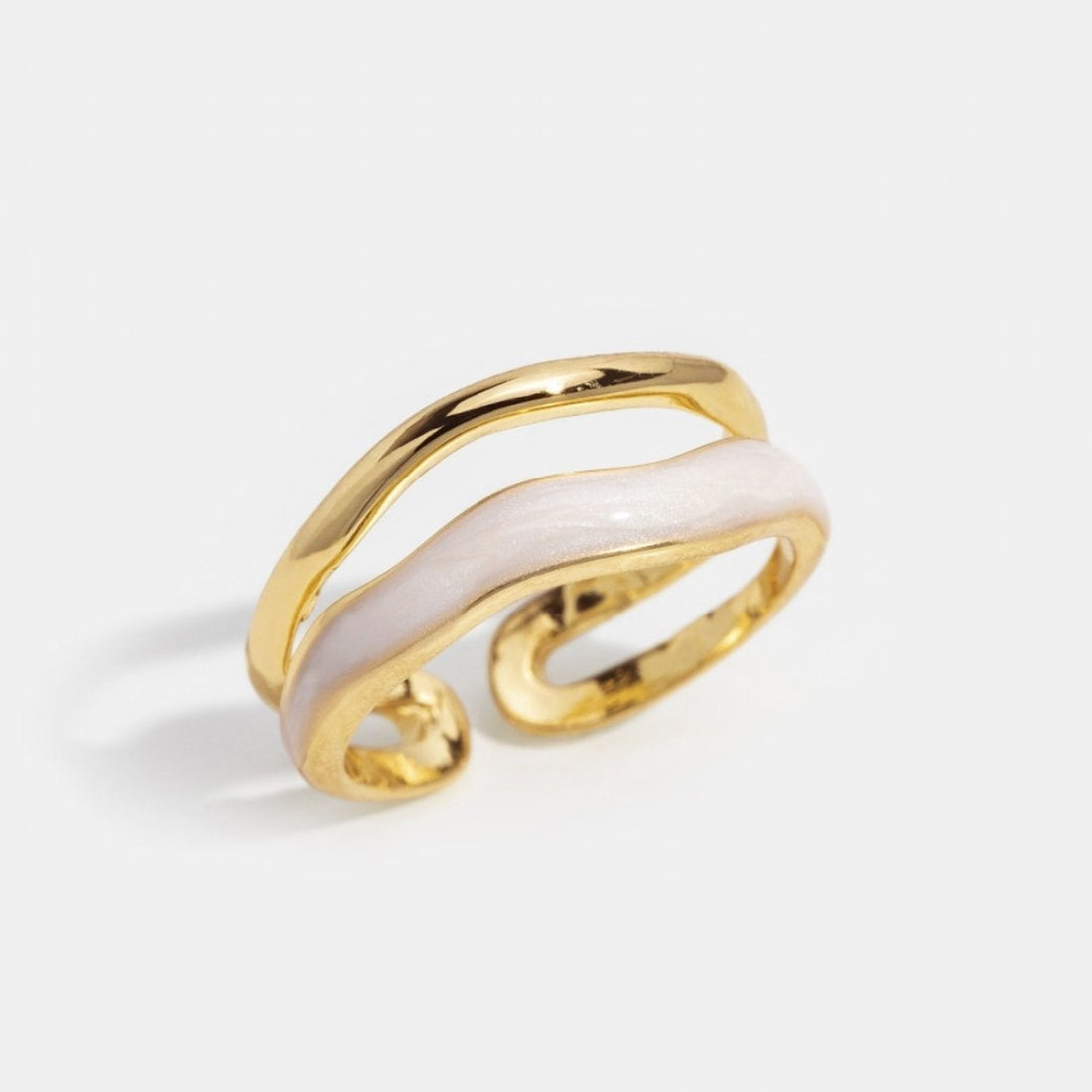 Sahara – Anillo en Capas Dorado