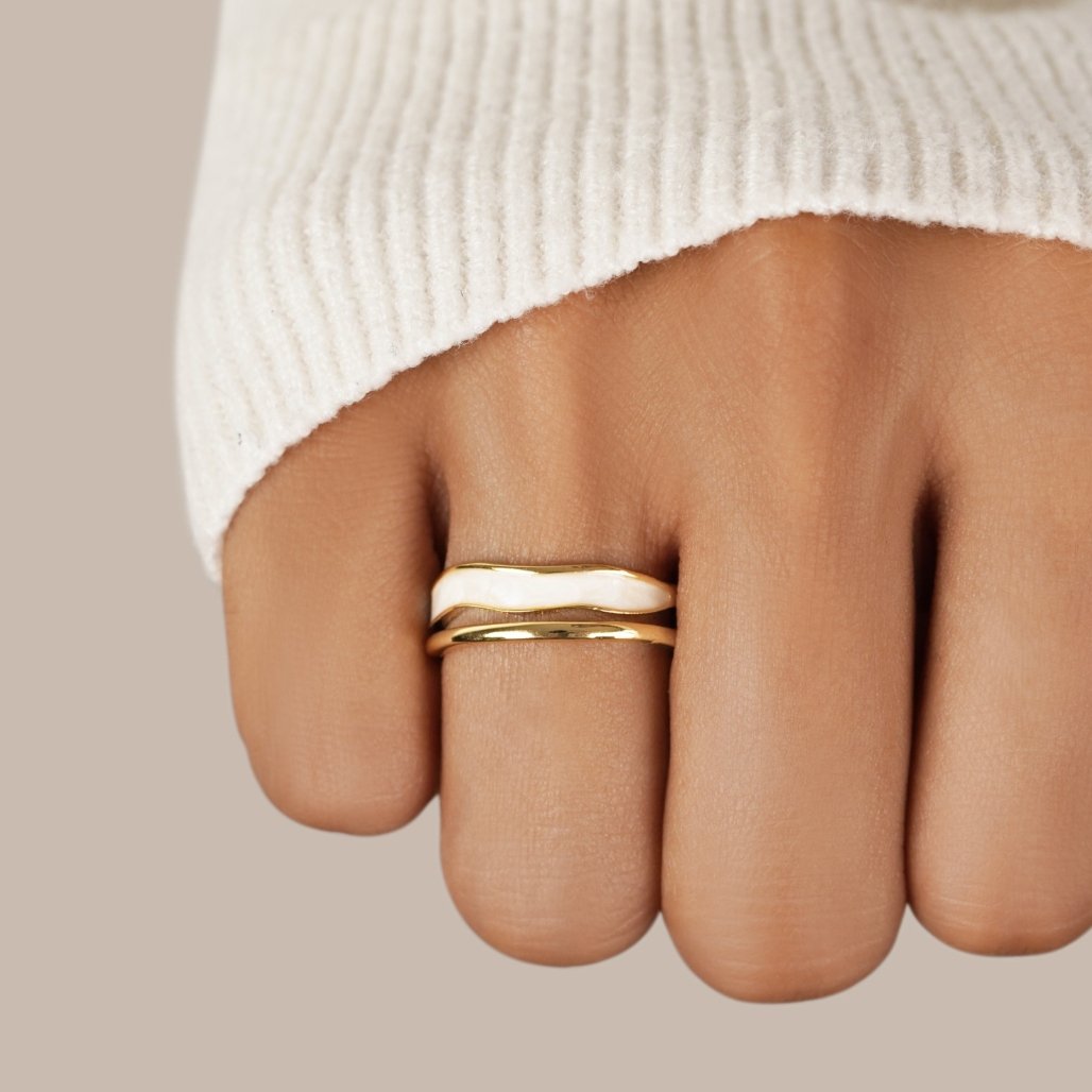 Sahara – Anillo en Capas Dorado