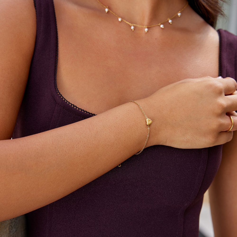 Corazón – Pulsera con Inicial