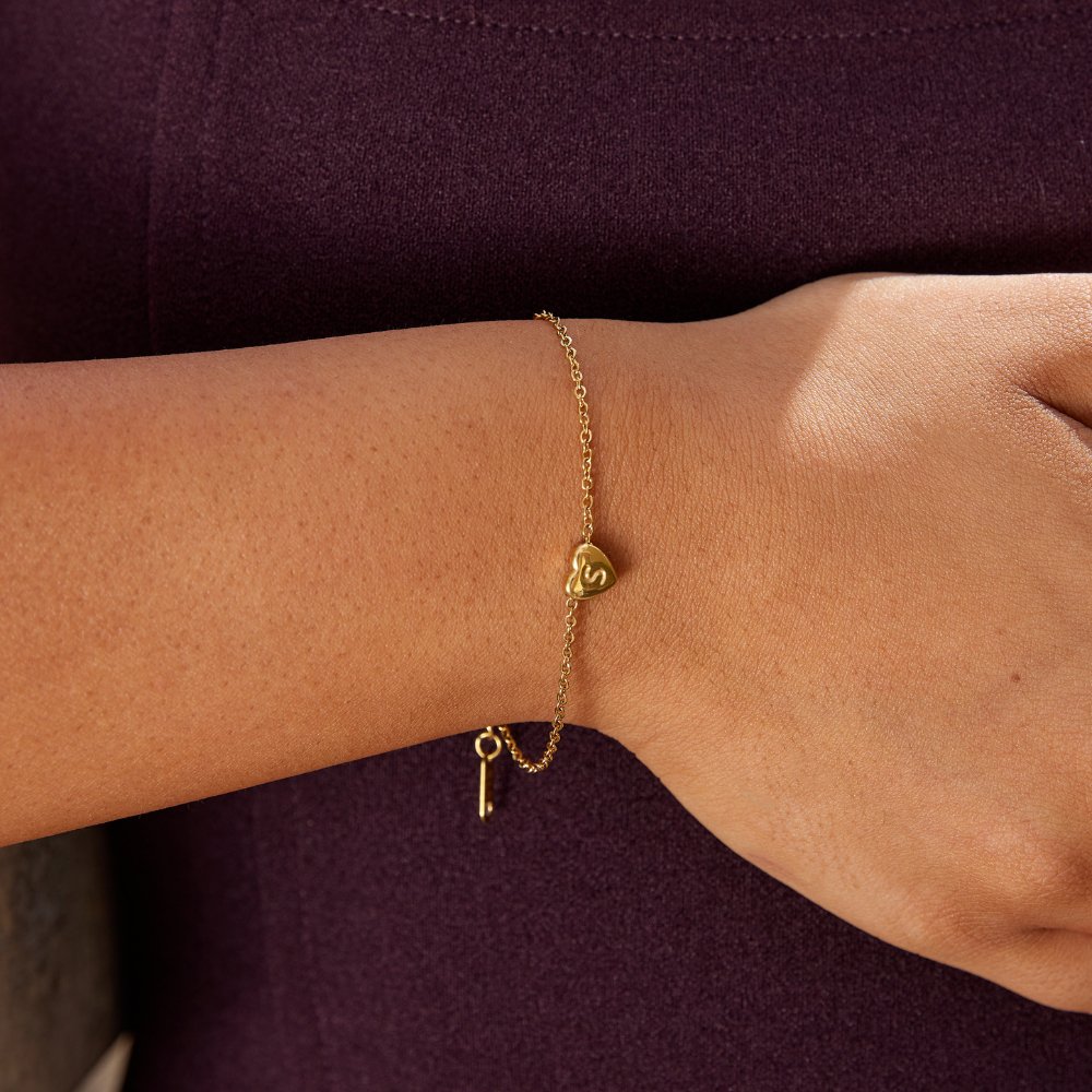 Corazón – Pulsera con Inicial