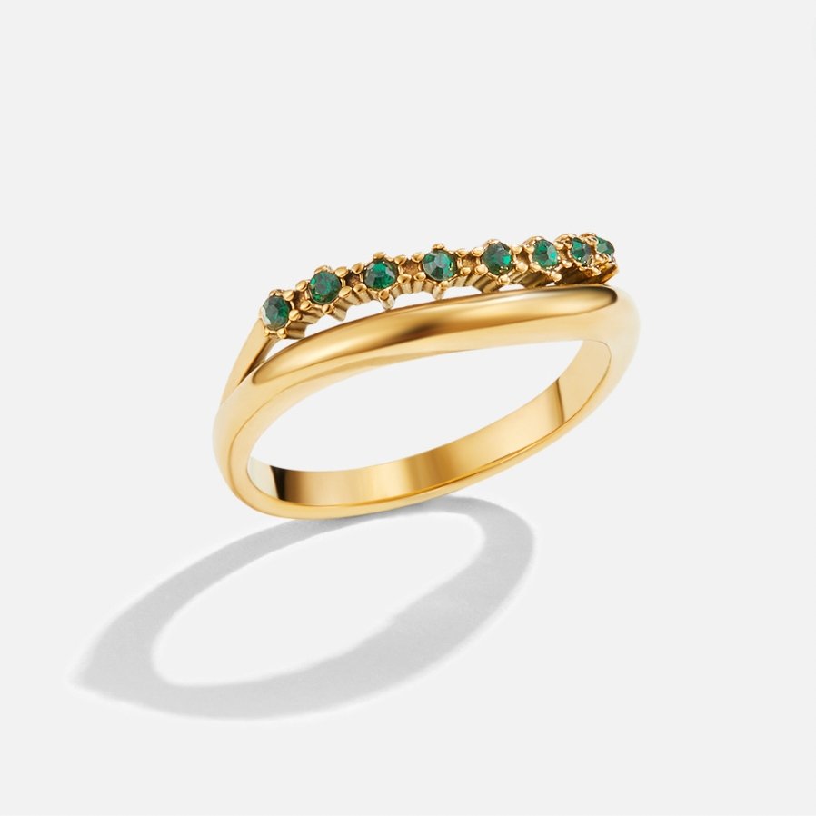 Marissa – Anillo en Capas Verde Esmeralda