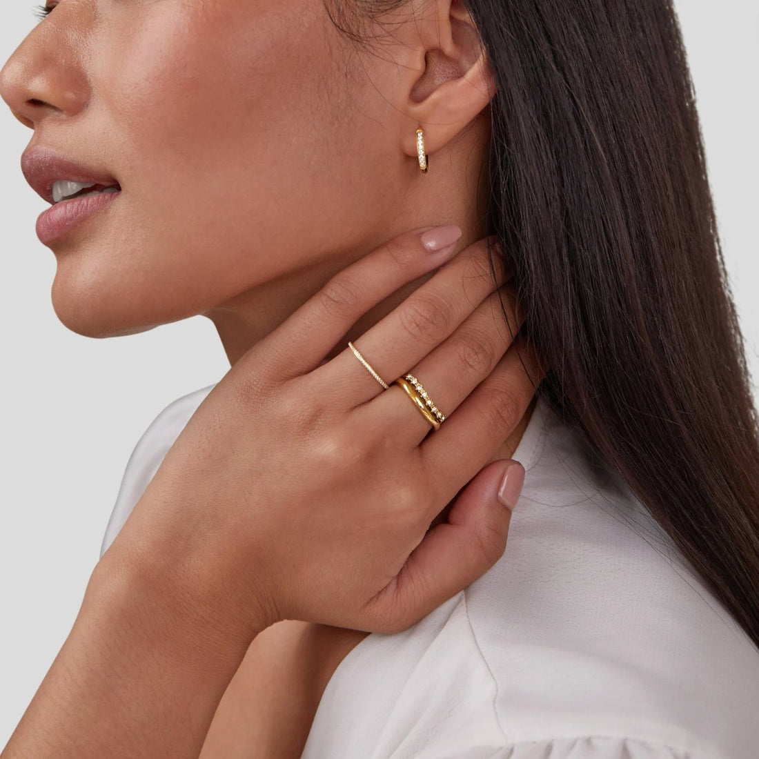 Marissa – Anillo en Capas Cristal Blanco