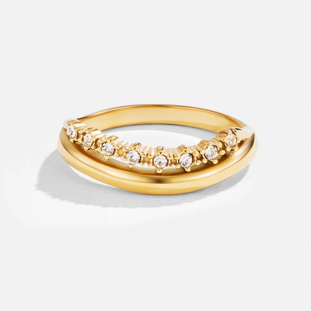 Marissa – Anillo en Capas Cristal Blanco