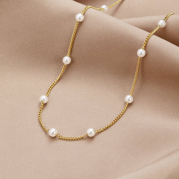 Nura – Collar de Perlas Oro 18 k