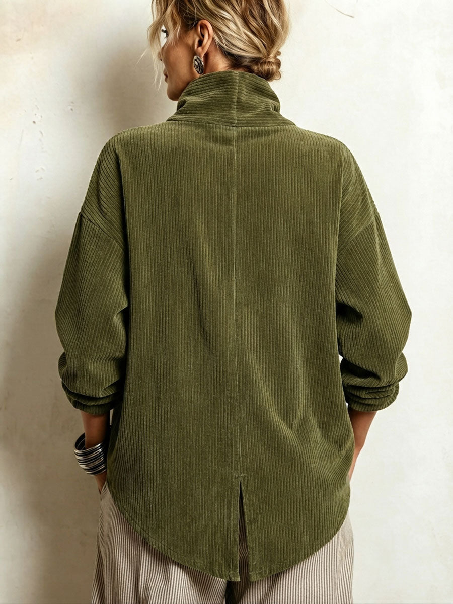 Martina – Chaqueta Asimétrica Cuello Alto