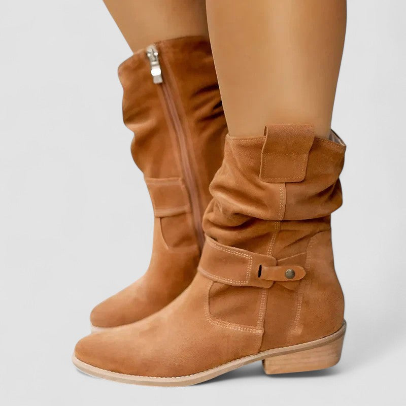 Lucia – Botines Camperos con Caña Fruncida