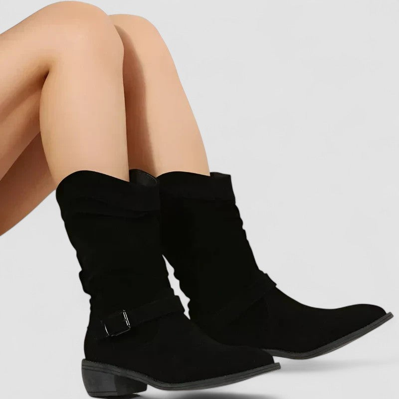 Lucia – Botines Camperos con Caña Fruncida