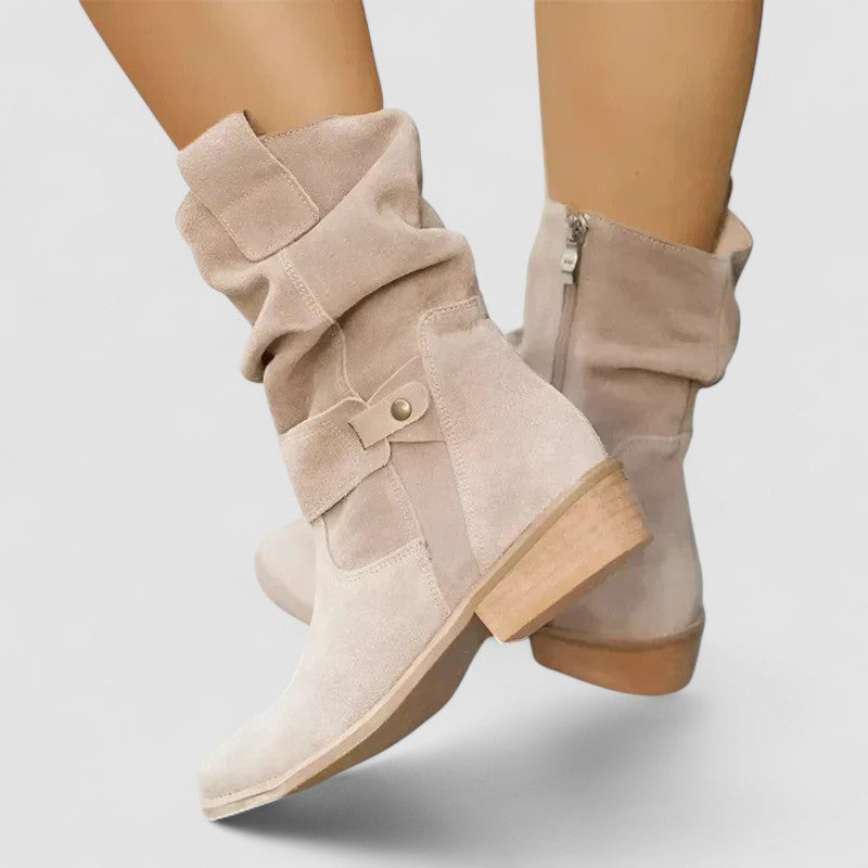 Lucia – Botines Camperos con Caña Fruncida
