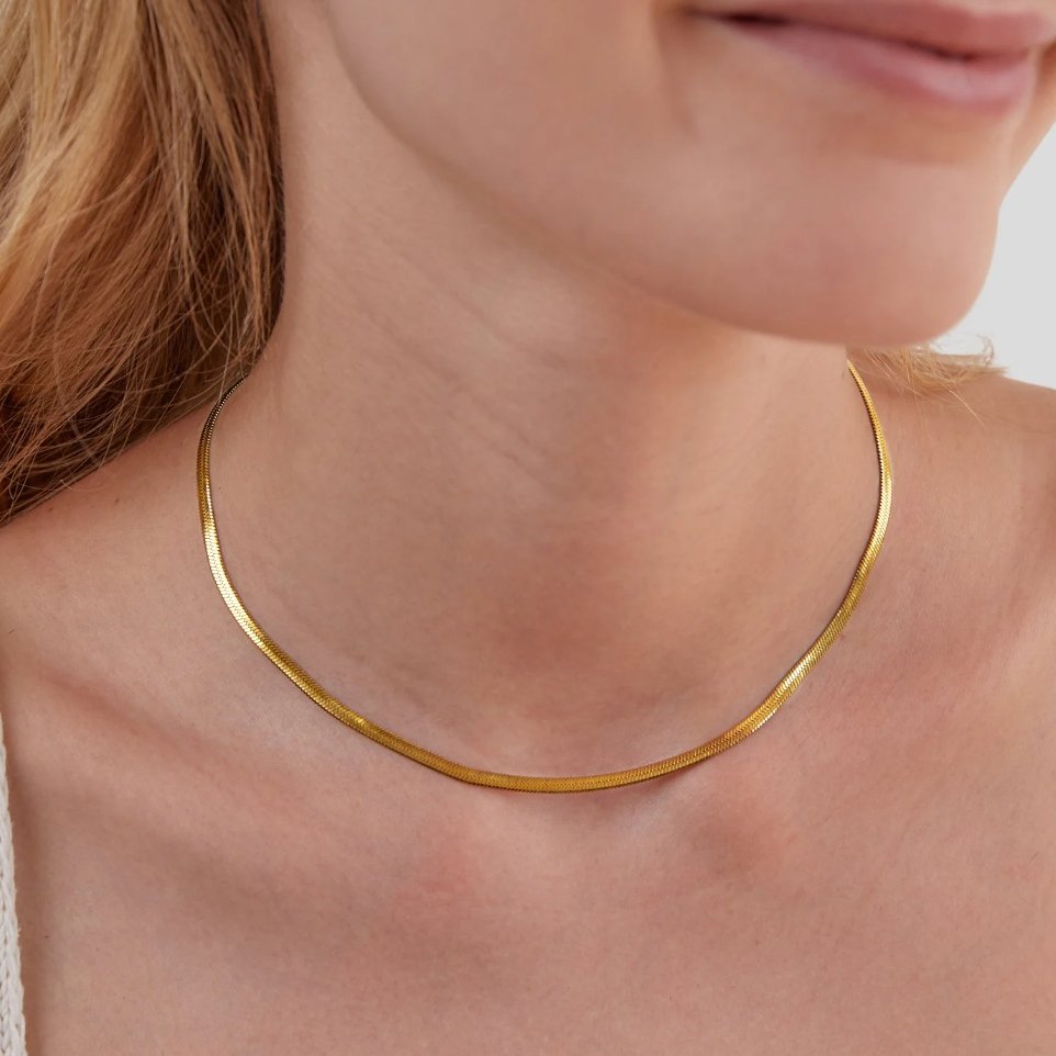 Sarya – Collar Cadena Serpiente Dorado