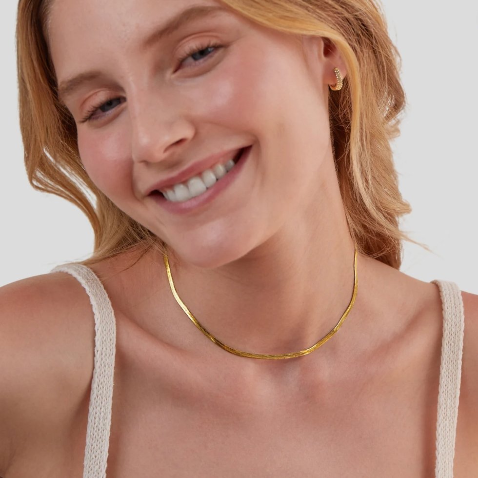 Sarya – Collar Cadena Serpiente Dorado