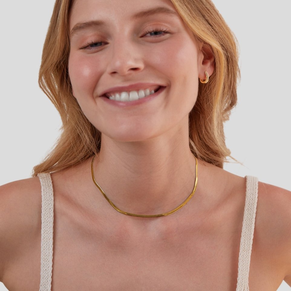 Sarya – Collar Cadena Serpiente Dorado