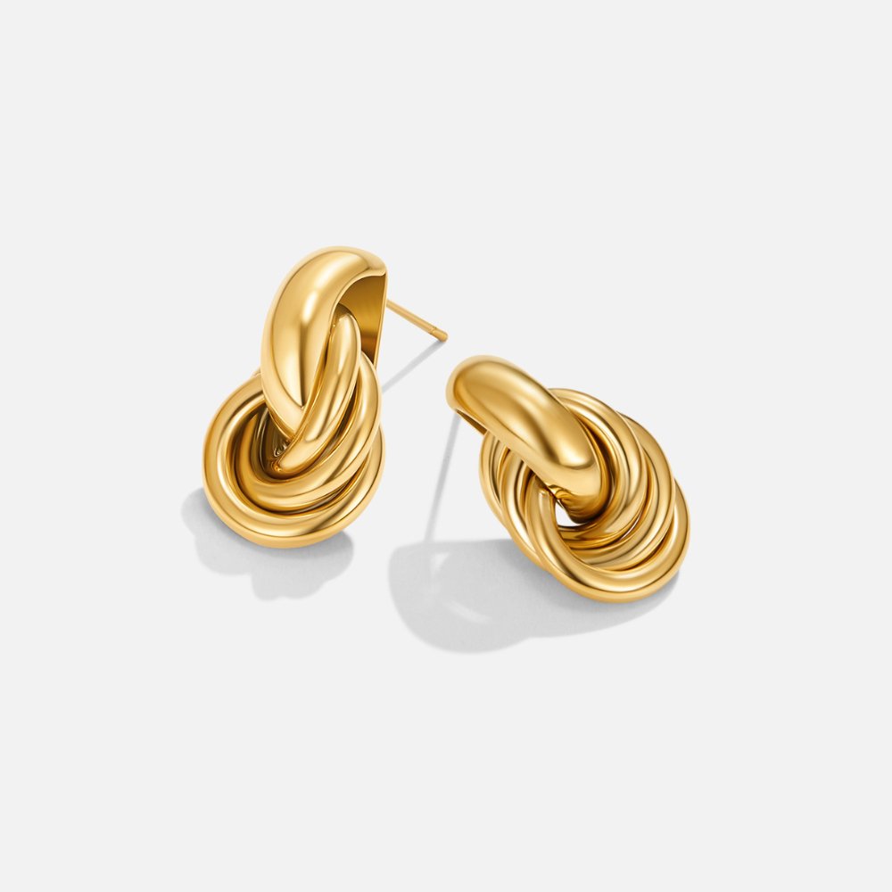 Sofía – Aros Trenzados Dorados