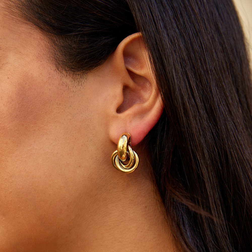 Sofía – Aros Trenzados Dorados