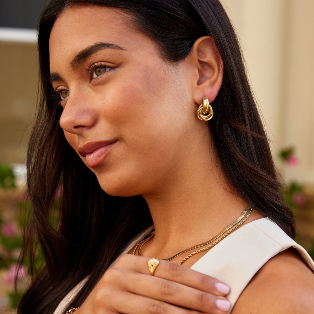 Sofía – Aros Trenzados Dorados