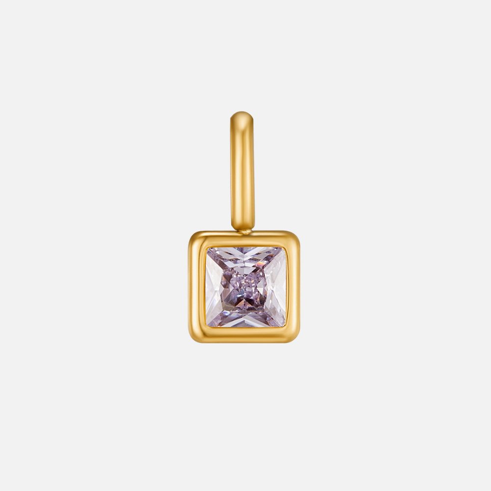 Cuadrado – Collar con Piedra Natal