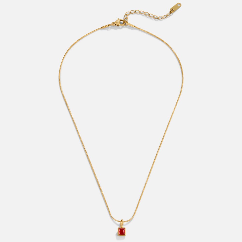 Cuadrado – Collar con Piedra Natal