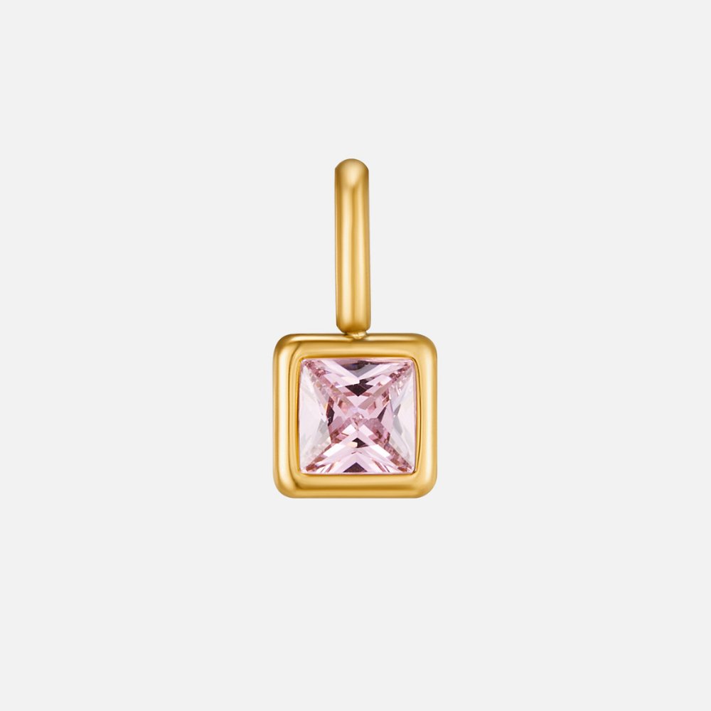 Cuadrado – Collar con Piedra Natal