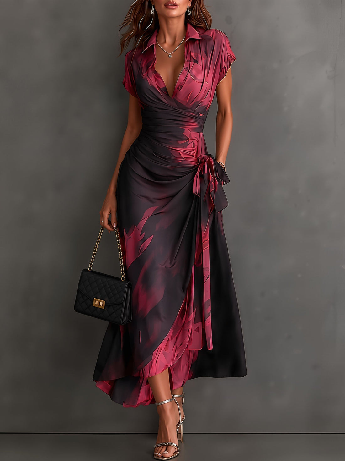 Flavia – Vestido Largo Cruzado